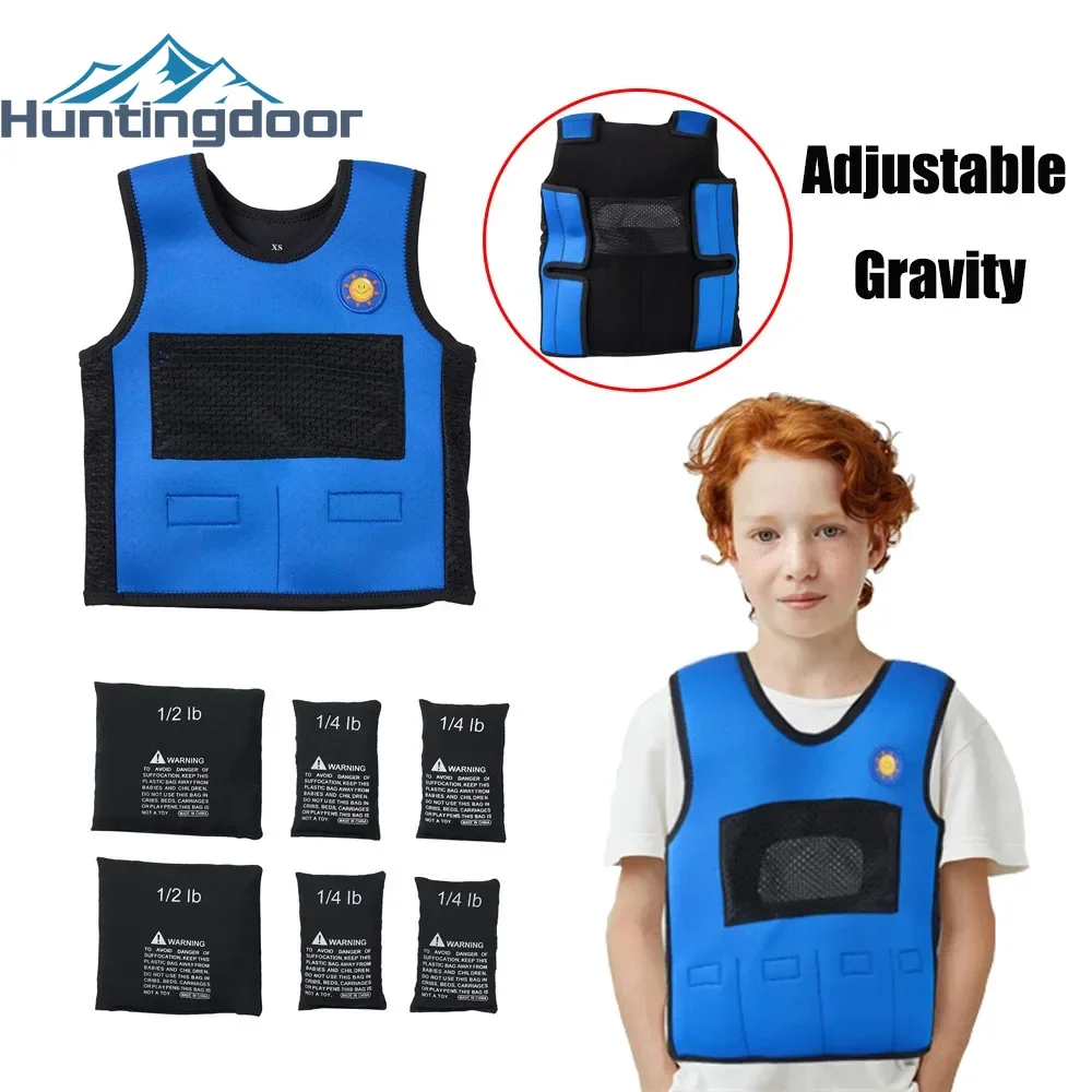 Adjustable Weights Vest for Kids Comfort Breathable Relieve Stress Vest Emotional Relief Vest for Children Boys and Girls