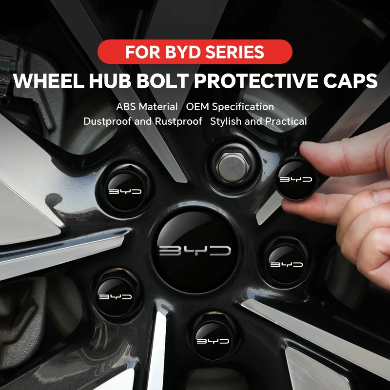 

20 pieces For BYD Atto 3/8 Dolphin Surf Seal U Dolphin Seal Sealion 3/6/7 Car tire screw cap, wheel hub screw protective cap