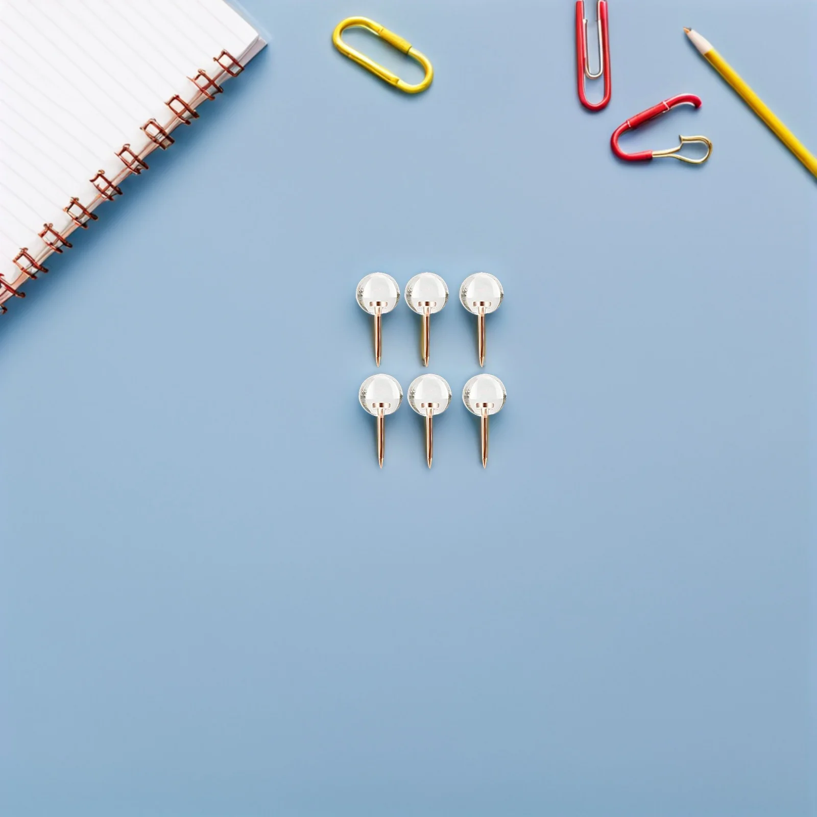 

50Pcs Transparent Push Pins Compact Thumb Tacks Convenient Daily Use Pushpins for Bulletin Boards Stationery Home Decoration