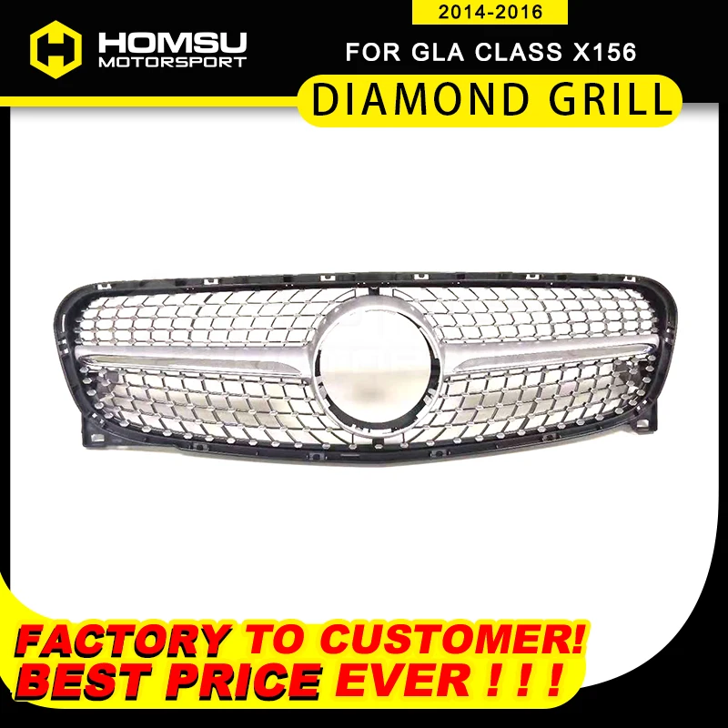 2014-2016-year X156 Diamond Grill For merce GLA class Grill X156 Diamond Front Grille for GLA180 GLA200 GLA250 Grill