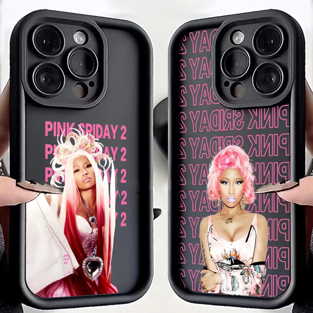 Rapper n-nicki minajs rosa sexta-feira 2 caso de telefone para iphone 16e 16 15 14 13 12 11 pro max mini xr xs x 8 plus macio tpu capa traseira
