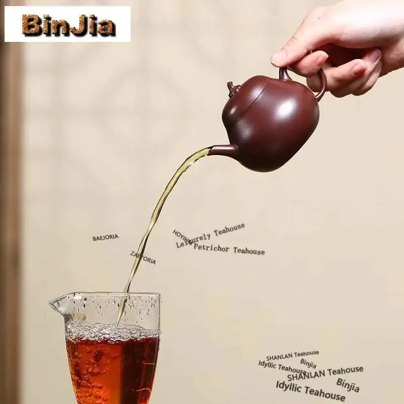 150ml Retro Yixing Purple Clay Teapots Handmade Eggplant Pot Raw Ore Purple Zhu Mud Tea Soaking Kettle Zisha Tea Set For Tea