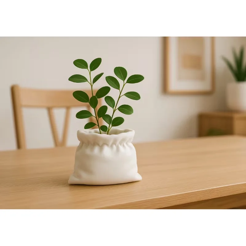 3D Printed Flower Pot Mini Plant Desk Decoration Nordic Style Succulent Planter Cute Small Vase Home Office Tabletop Decor
