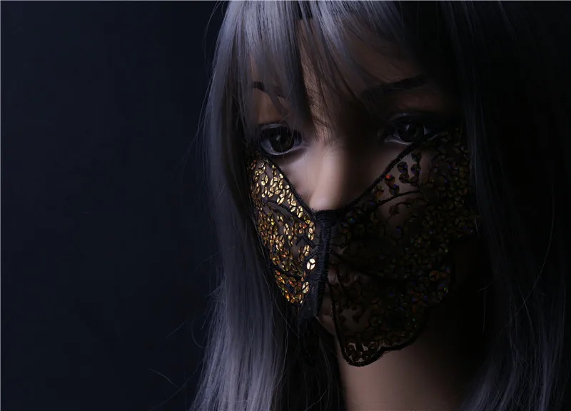 レース口マスク耳掛けセクシーなバーダンスステージcos下顔装飾マスク女性