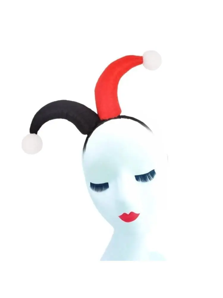 

652F Хэллоуин клоун, соответствующий цвету клоуна, повязка на голову в форме рога, фильм, демон, зло, обруч для волос, костюм