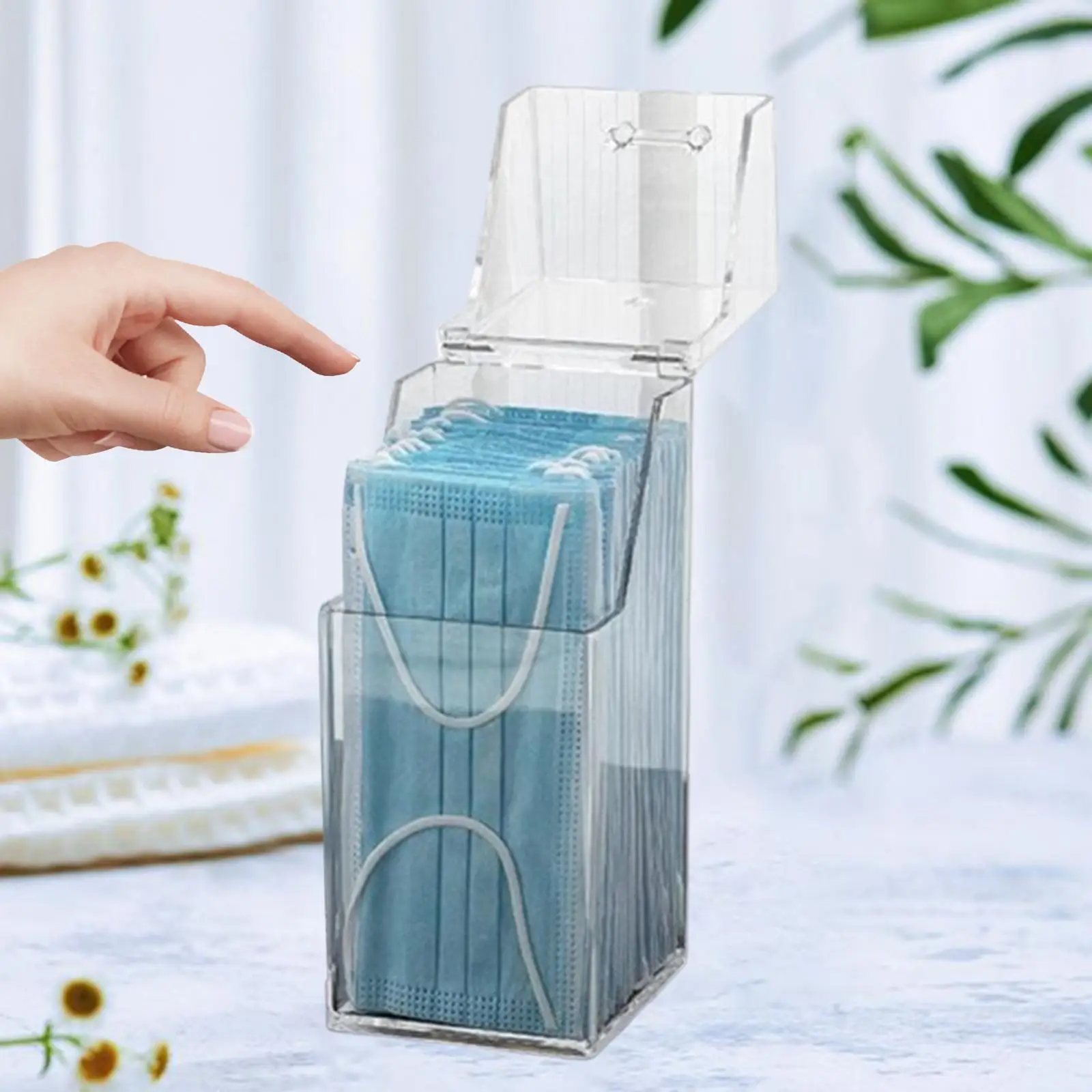 

Craft Organizer Storage Box Portable Case Mask Not Included Cosmetic Brush Organizer for Home Desktop Countertop Cabinet Jewelry