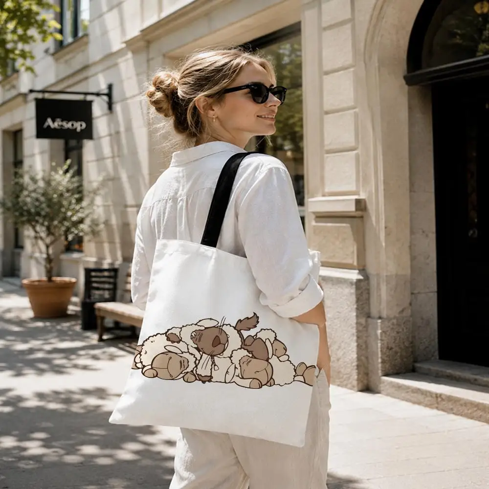 Bolsas de Almacenamiento Marca N-Nici, Bolsa de Lona Plegable, Bolsa de Compras Reutilizable y Moderna para Mujer