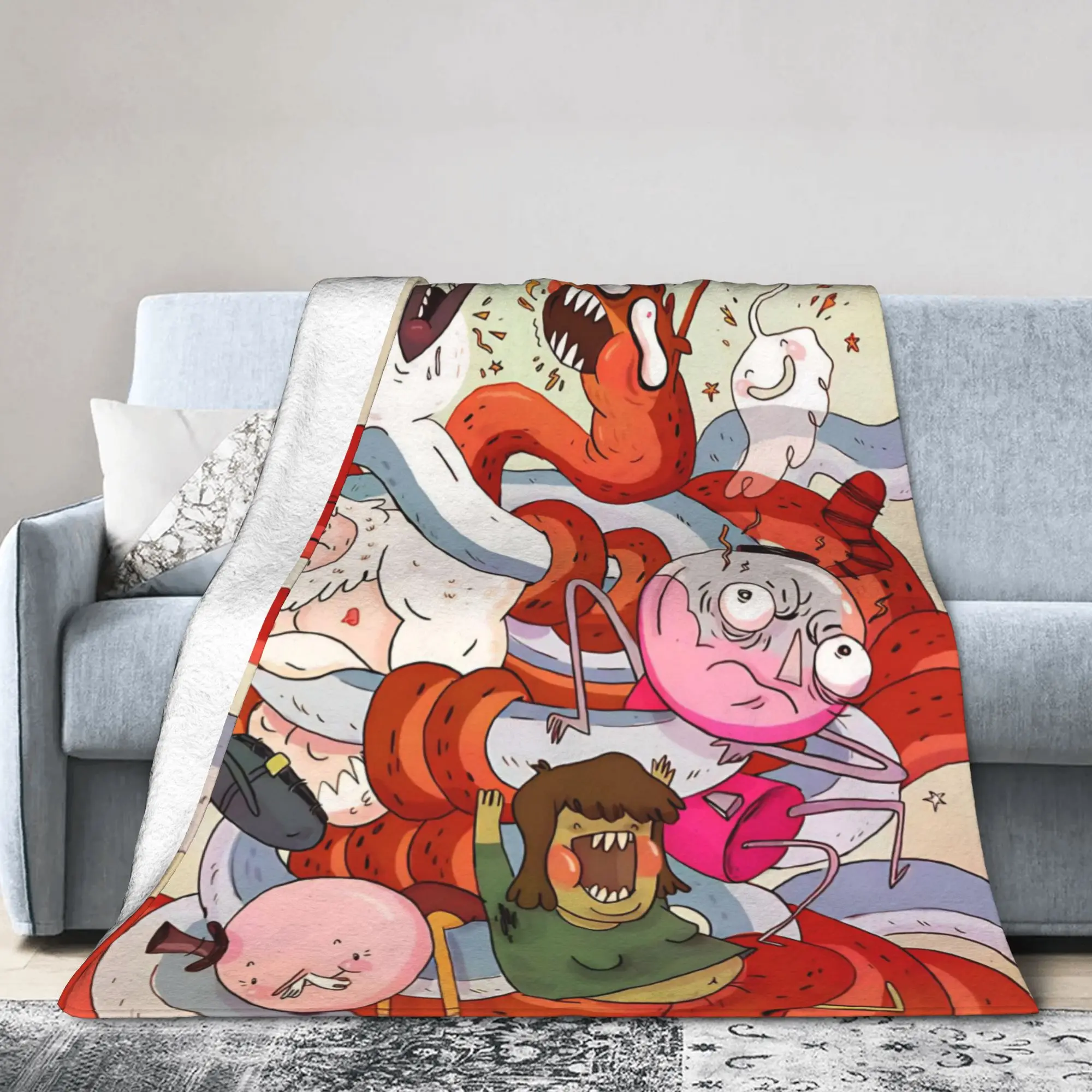 Regulars Show Knitted Blankets  Flannel Throw Blanket Bedding Couch Decoration Soft Warm Bedsprea,