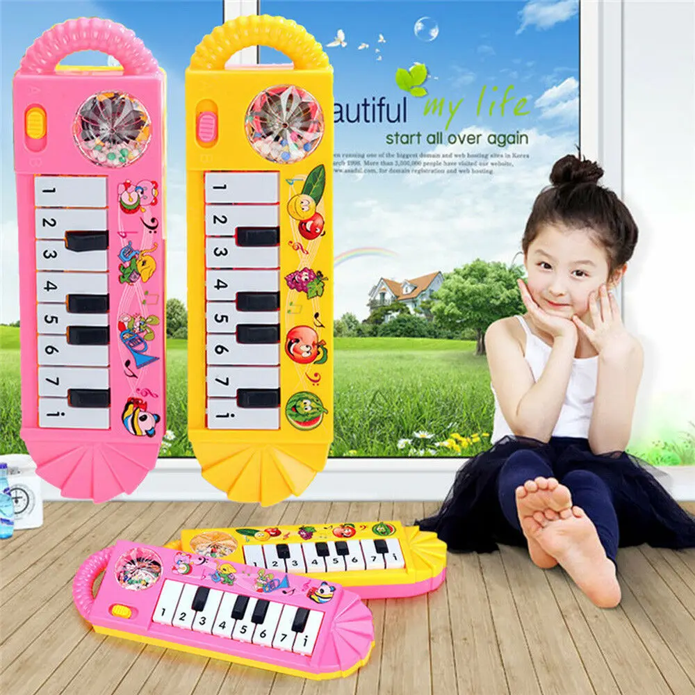 Juguete Musical portátil para bebé, Teclado de Piano con batería, instrumento de música de plástico, juguetes educativos tempranos para niños