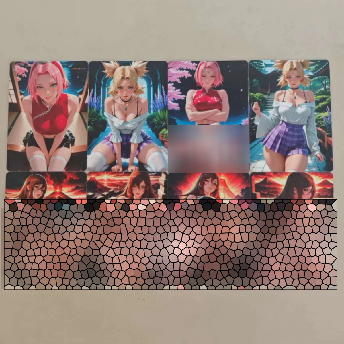 8Pcs/set Sexy Card Naruto Beautiful Girl Hinata Sakura Tenten Kushina Kurenai DIY PTCG Cards Boy Animation Collection Card