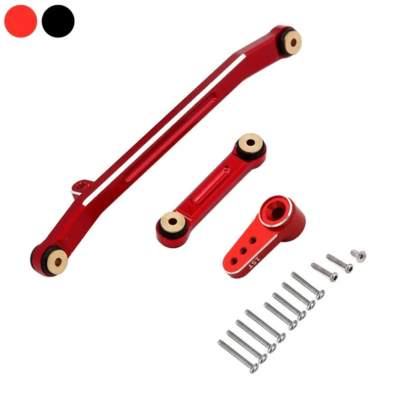 Metal Steering Link Rod and Servo Arm for 1/24 RC Crawler Car Axial SCX24 C10 Deadbolt JLU Gladiator Bronco Upgrade Parts