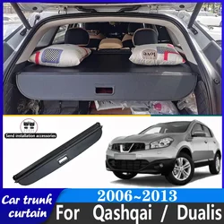 Car Trunk Curtain For Nissan Qashqai J10 Dualis 2006~2013 MK1 Auto Trunk Luggage Curtain Anti Peeping Luxury Car Accessories Mat