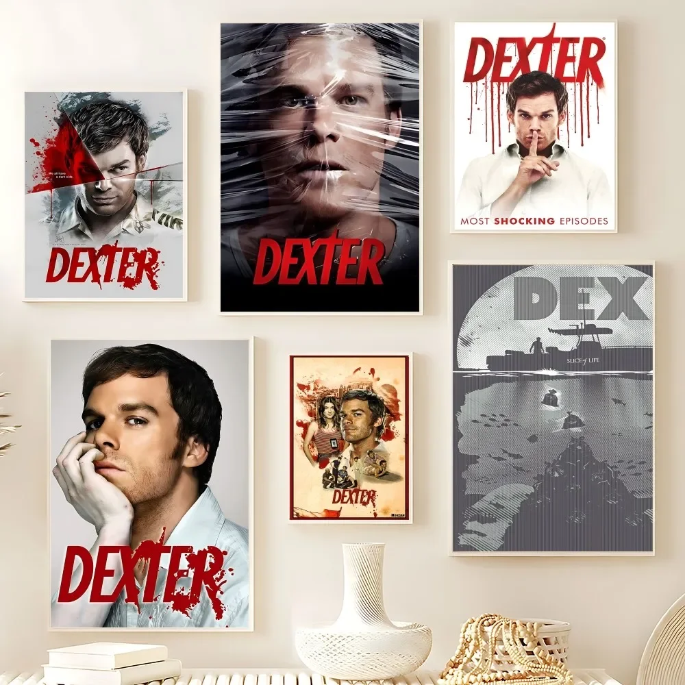 Póster D-Dexter, carteles adhesivos, pegatina de papel impermeable, cafetería, Bar, decoración del hogar