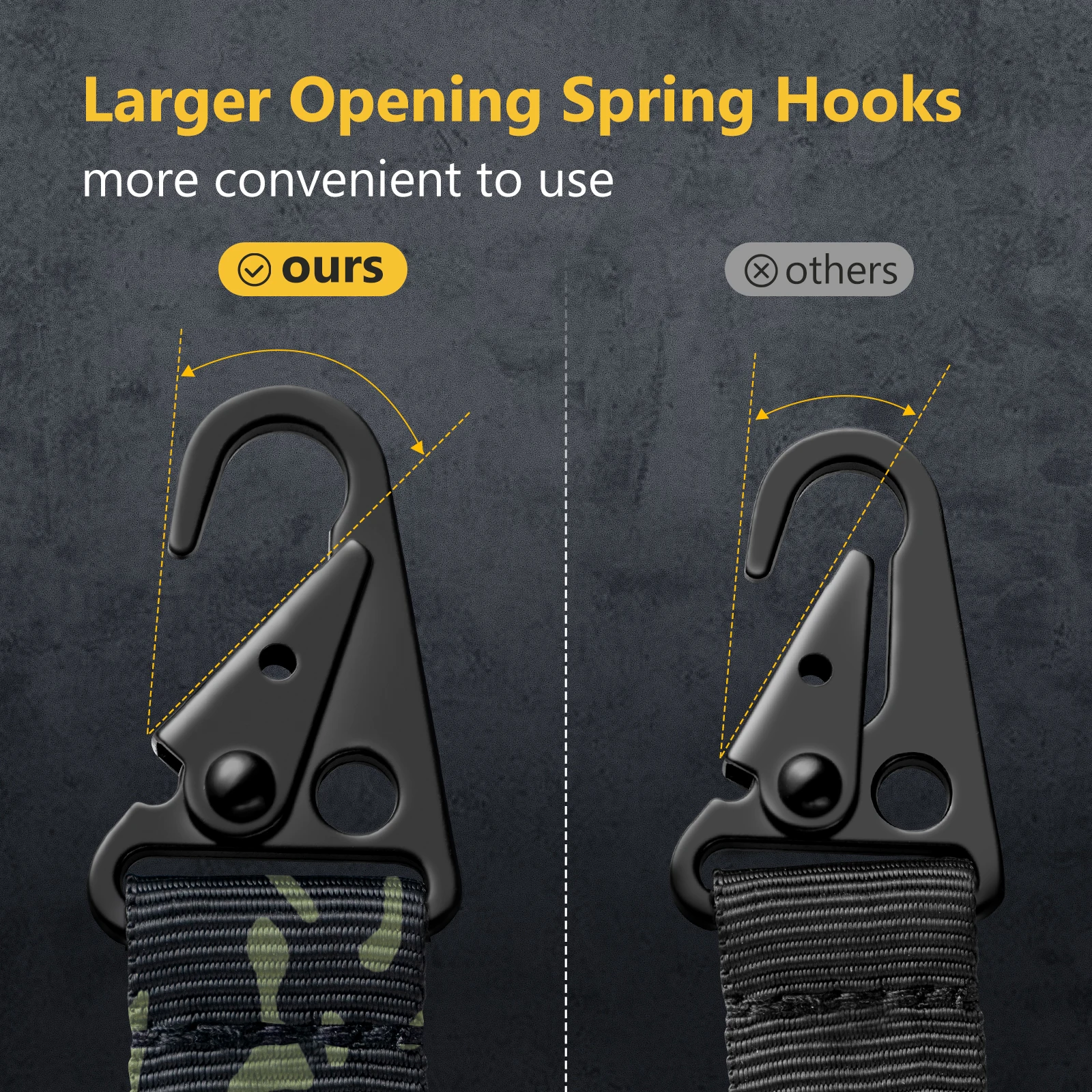 Eslinga táctica oculta 2 puntos para rifle – Anclajes M-LOK QD - imagen 4