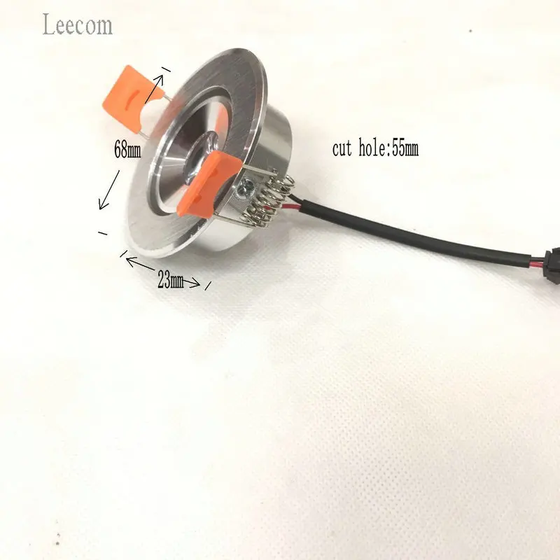 Spotlight Lamp 3W 12V DC Mini Downlight Hole Size 40-45Mm Cabinet Recessed Led Panel Light