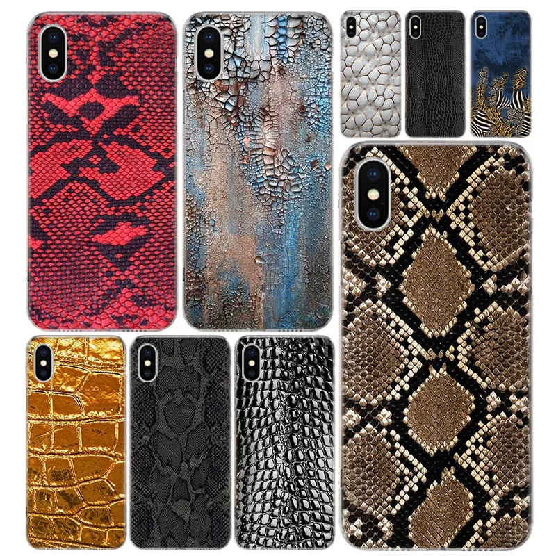 Crocodile Serpentine Texture Phone Case Cover For iPhone 11 12 13 14 15 16 Pro Max Apple X XS XR 7 Plus 8 + Art Customized Funda