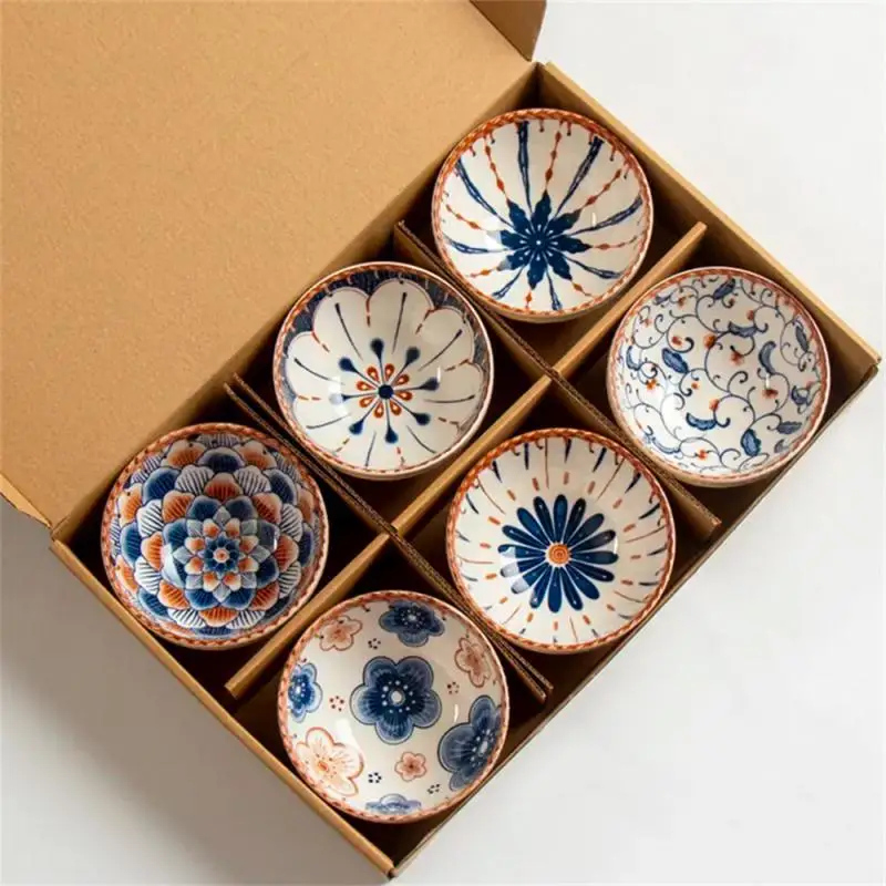 Restaurant Tableware Luxury Japanese Style Ceramic Gift Baby Adult Dish Cute Creative Soup Bowl Underglaze Color Process Bowl