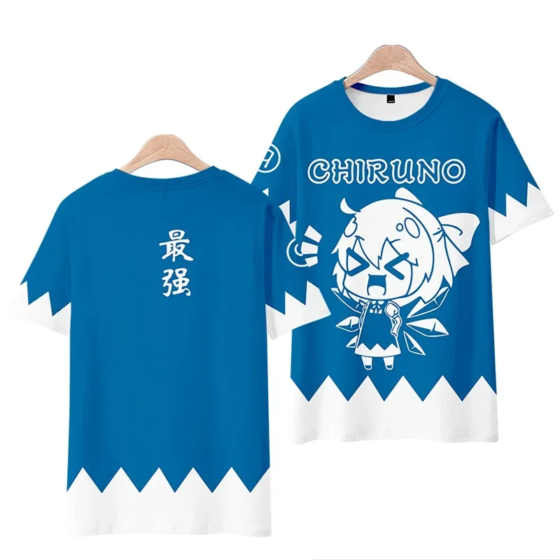 Game Touhou Project Graphic T shirts Harajuku fashion cartoon boy 3D print T-shirt streetwear Y2K girl kid tee crewneck Men tops