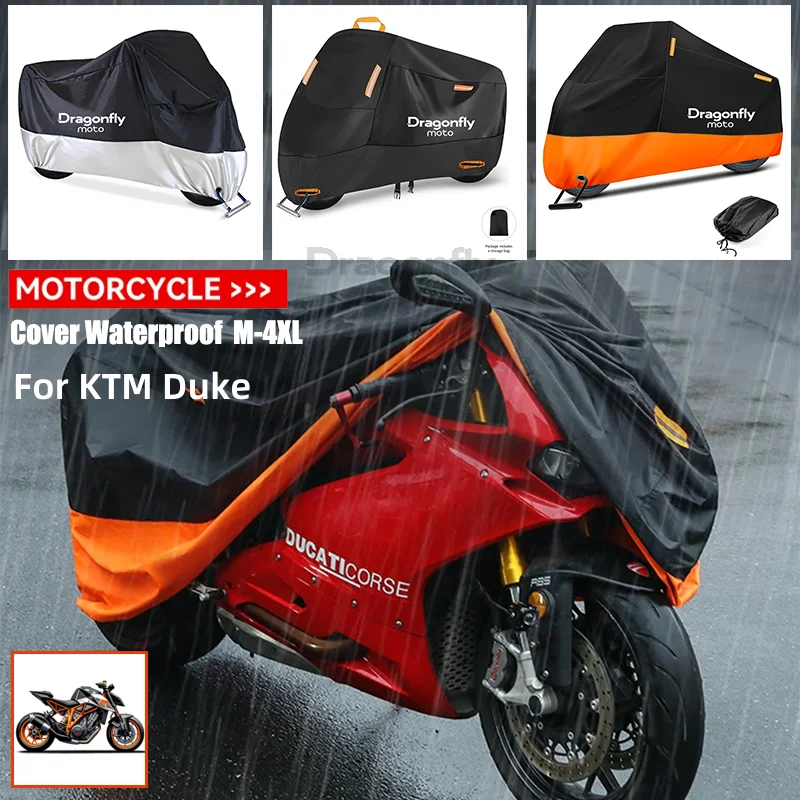 Dragonfly Motorcycle Waterproof Cover For KTM Duke 125 200 390 790 990 1190 1090 All Season Dustproof UV Protective