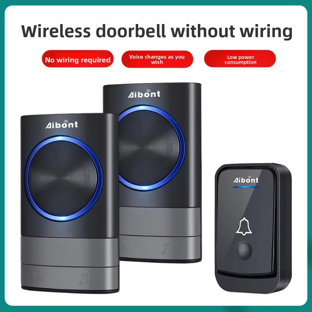 Wireless Doorbell Home One To Two Ultra Remote Distance Music for The Elderly Remote Control Doorbell Sensor Voice Call Device