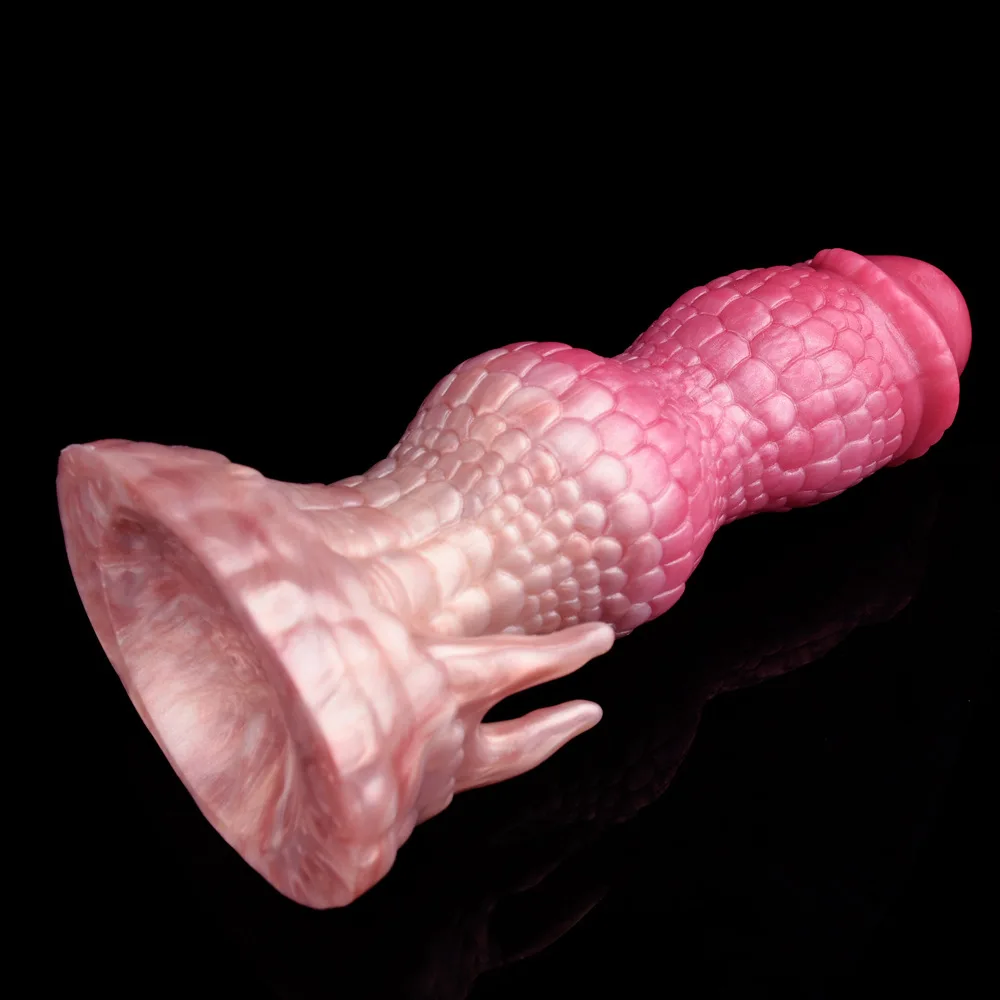 Dragon Scale Soft Silicone Dildo Giant Anal Plug Fantasy Monster Penis,7 inches long 2 inches diameter with powerful suction cup