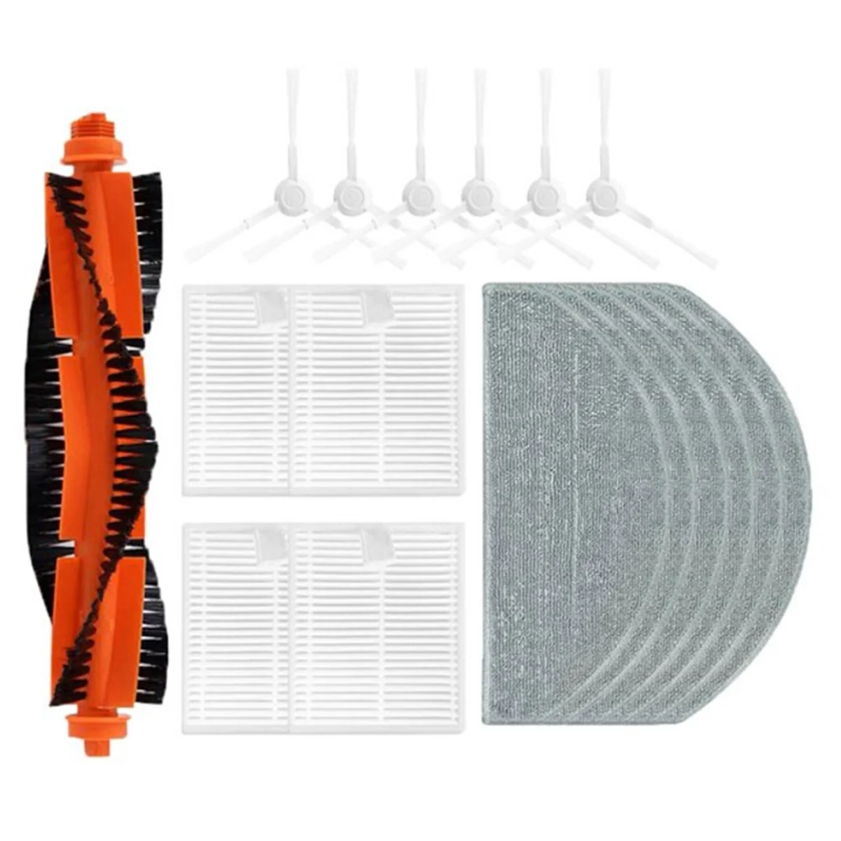 掃除機ロボット用スペアパーツ,アクセサリー,メインブラシ,HEPAフィルター,モップクロス,e10,b112,e12,17個