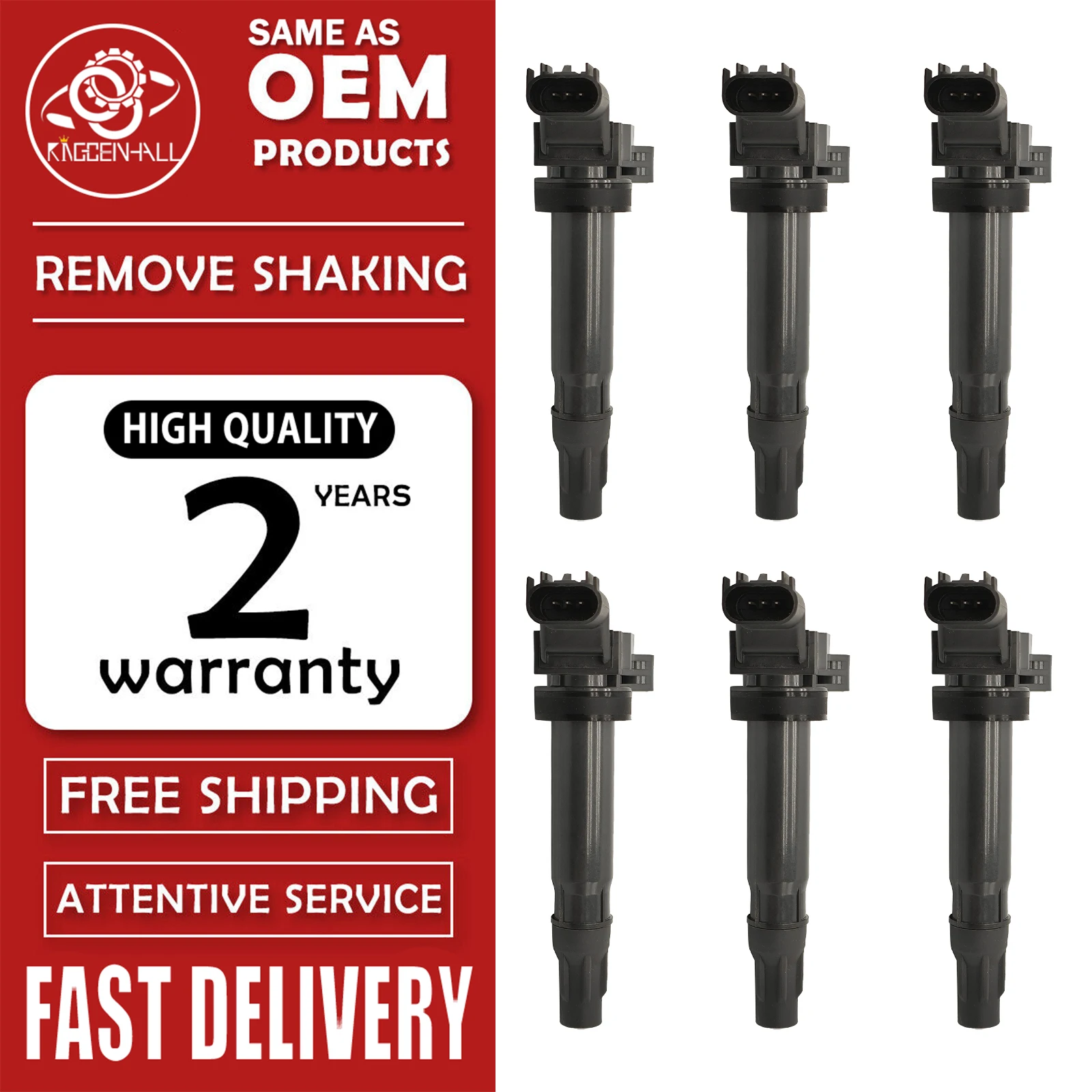 

4Pcs New Ignition Coil Compatible with CHEVROLET LACETTI 1.8 SPARK 1.0 1.2 Compatible with 23871596 9687 5090