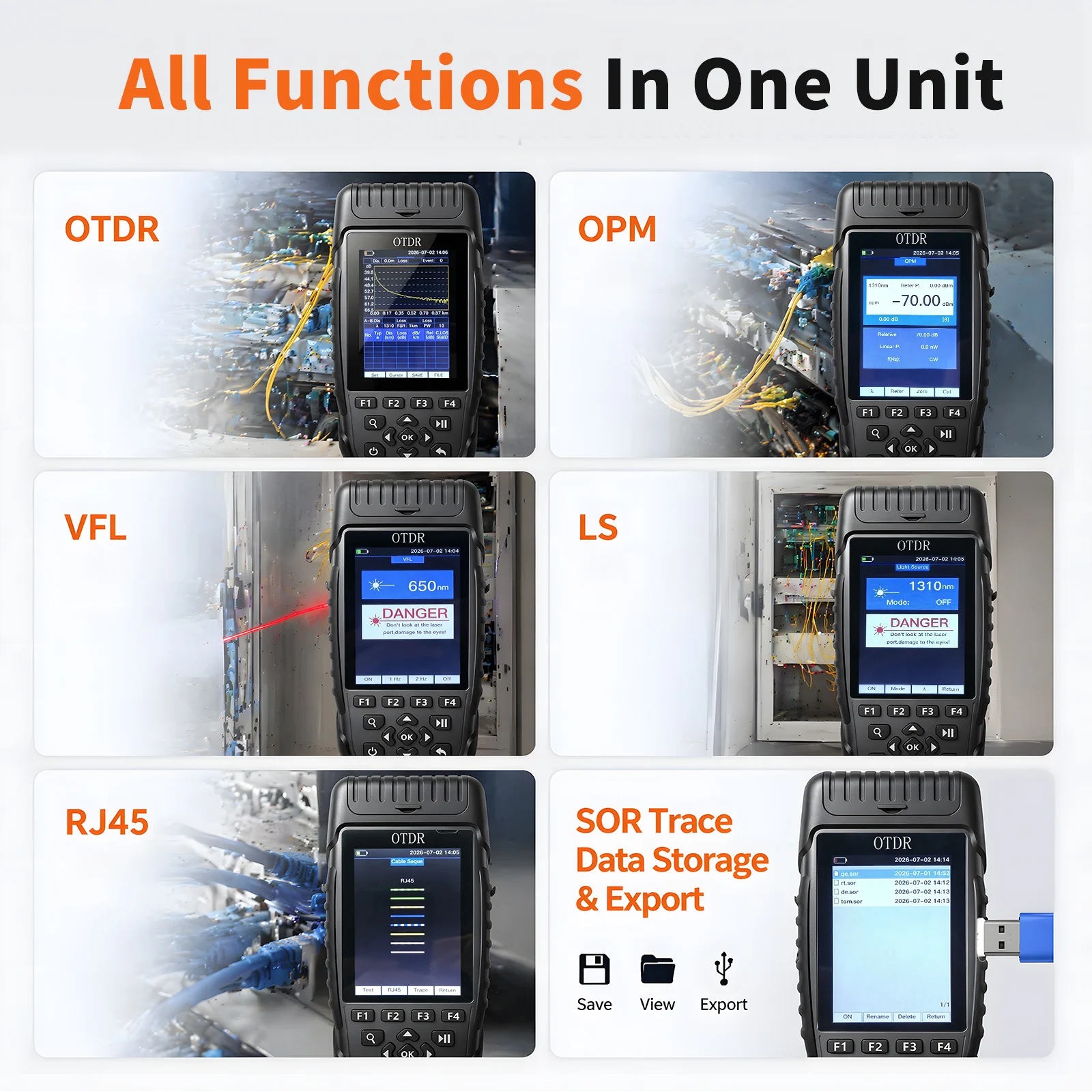 Réflectomètre optique à domain - Optical Time Domain Reflectometer Otdr 1310 1550Nm avis et prix