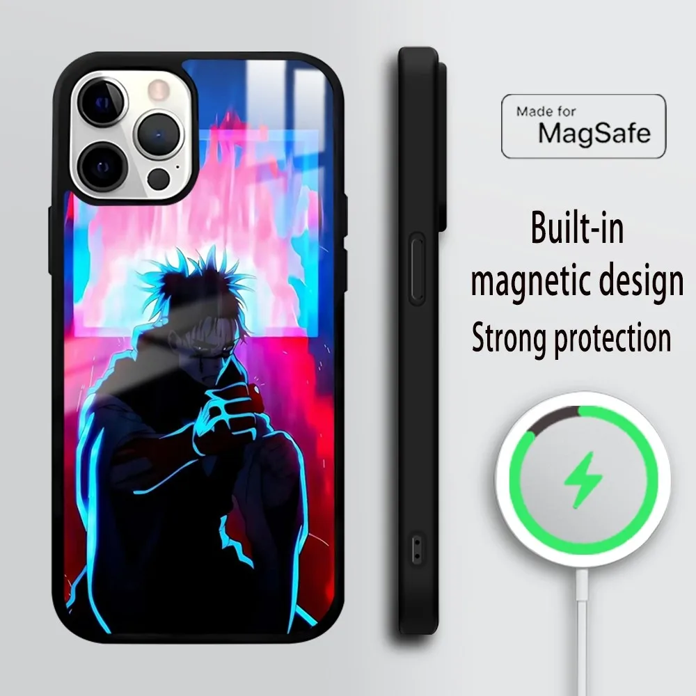 C-Choso Jujutsu Kaisen Anime Phone Case For iPhone 16 15 14 13 12 11 PRO MAX PLUS Mini Magnetic wireless mirror phone case