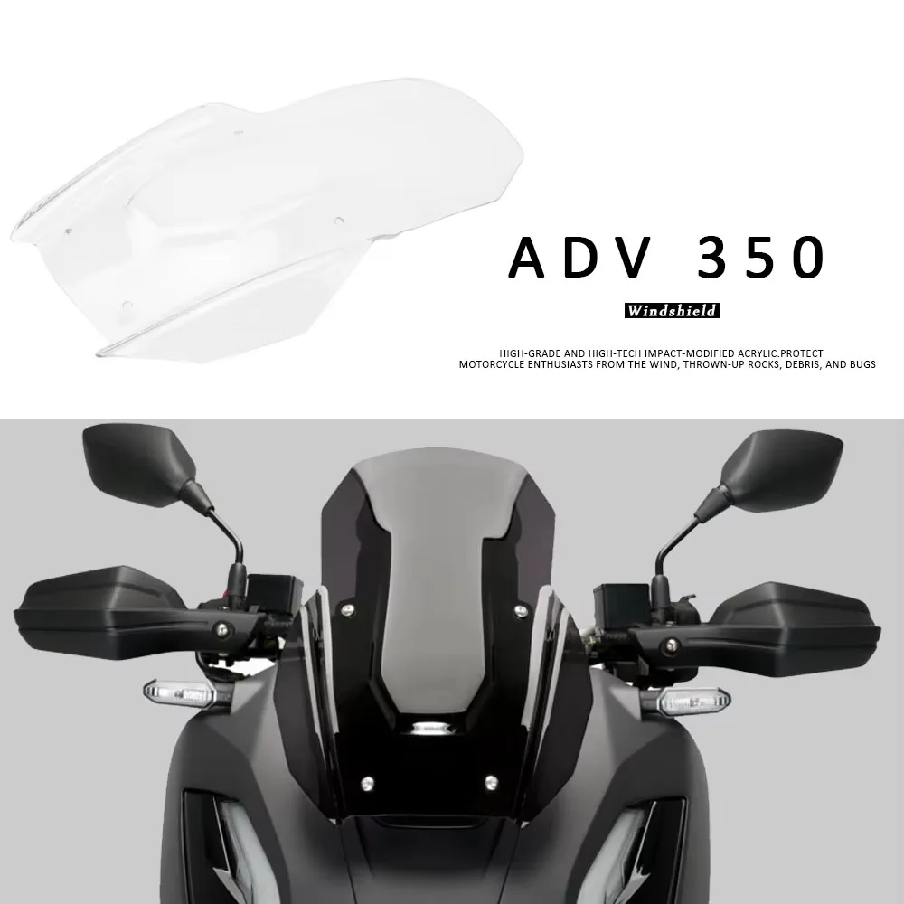 

3 colors Motorcycle Windshield Windscreen Wind Shield Screen Deflector Spoiler Protector For Honda ADV 350 Adv350 2022 2023