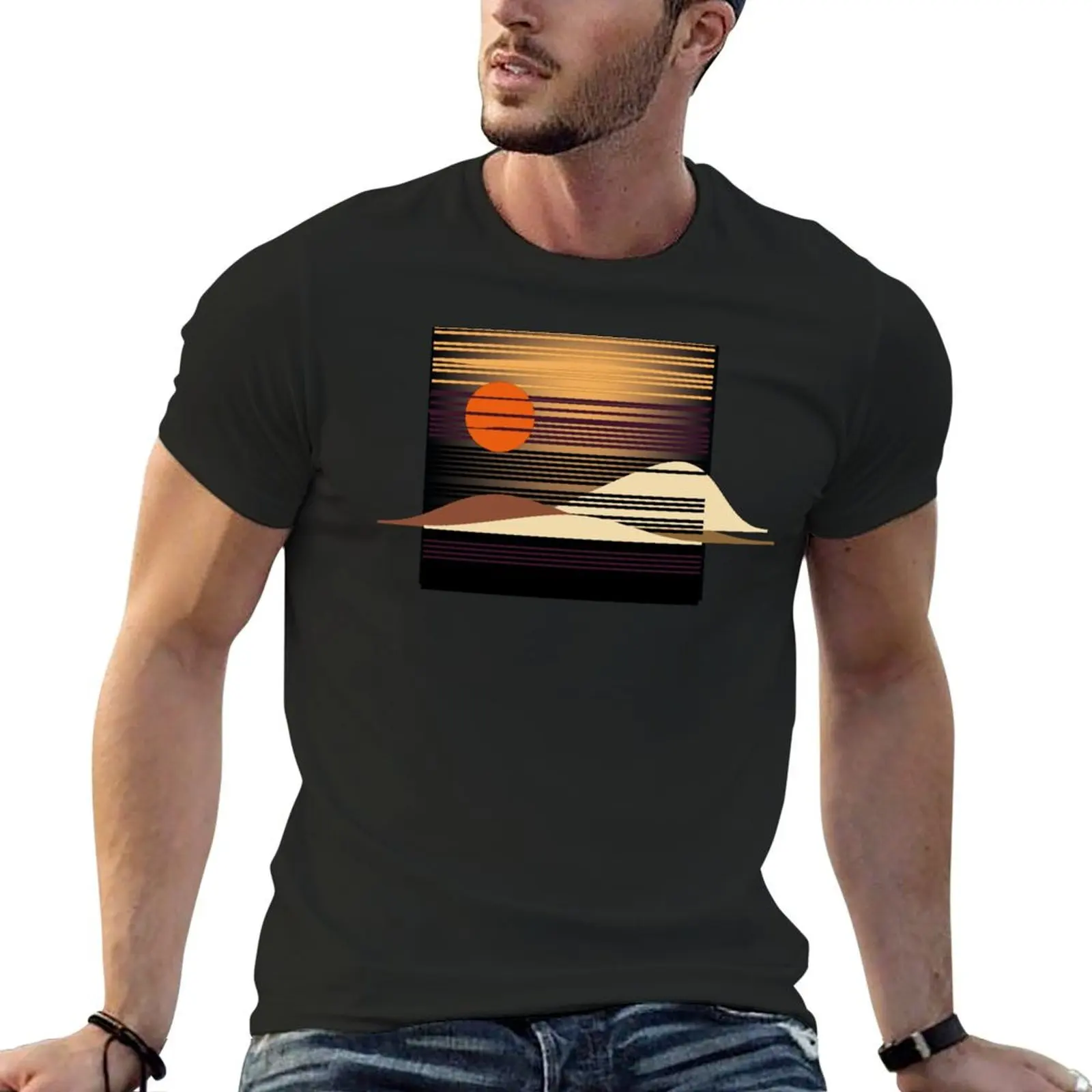 Sun setting over the dunes T-Shirt cute tops plain plus size men clothing