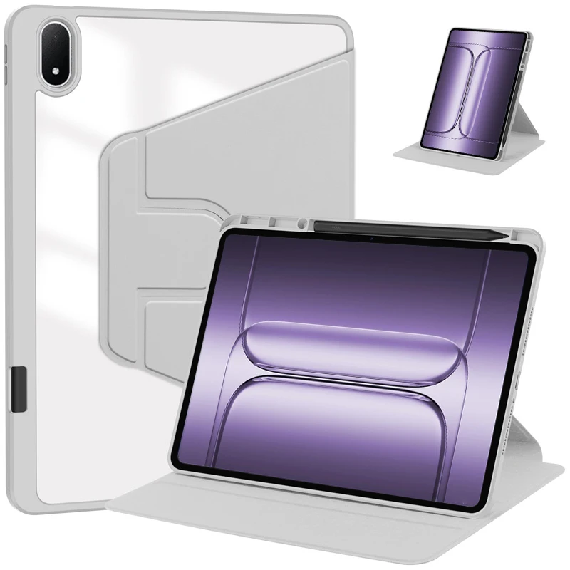 

Чехол для Oneplus Pad 3 с держателем для карандашей, вращающийся на 360 градусов акриловый прозрачный жесткий чехол для планшета OnePlus Pad 3, чехол 13,2 дюйма