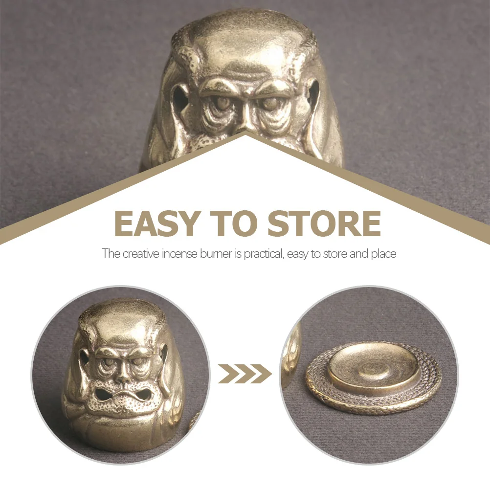 

Retro Aroma Burner Golden Desktop Incense Stove Home Censer Adornment Compact Size Creative Design Incense Burner