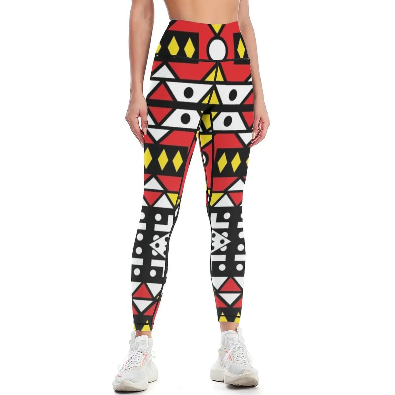 African pattern wax design Kizomba Samakaka Ankara print Angola Leggings Female legging pants gym clothing Womens Leggings