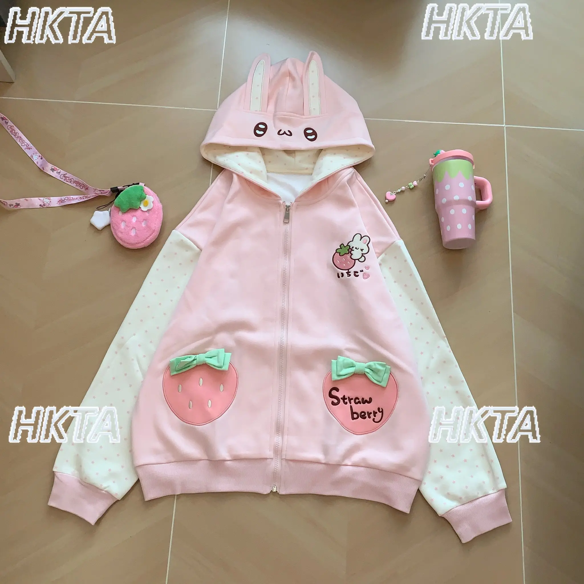 

Женская толстовка-куртка с капюшоном на молнии, с милым мультяшным вышитым бантом, в стиле сладкий полка-дот, с цветовыми вставками, свободного кроя, повседневная