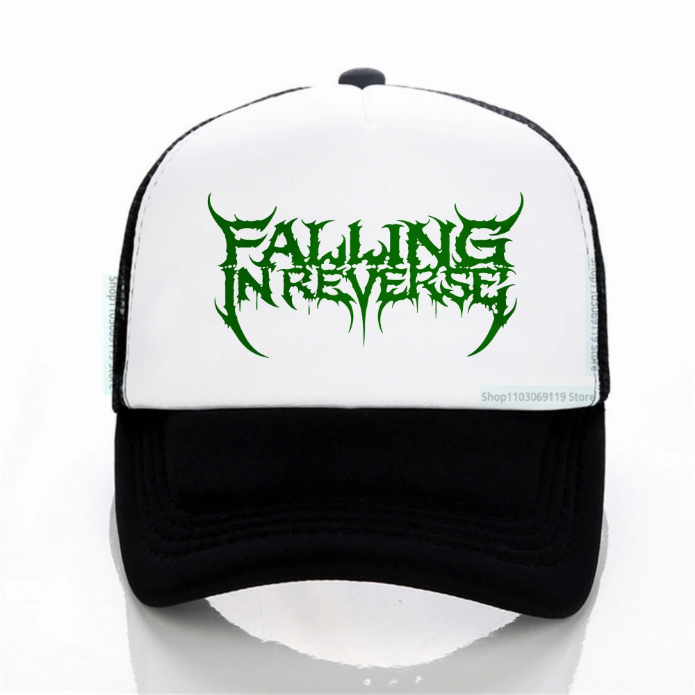 

Falling in Reverse New hat Falling in Reverse EUROPE 2025 Tour Print baseball cap Hip Hop Men Women Net breathable hats