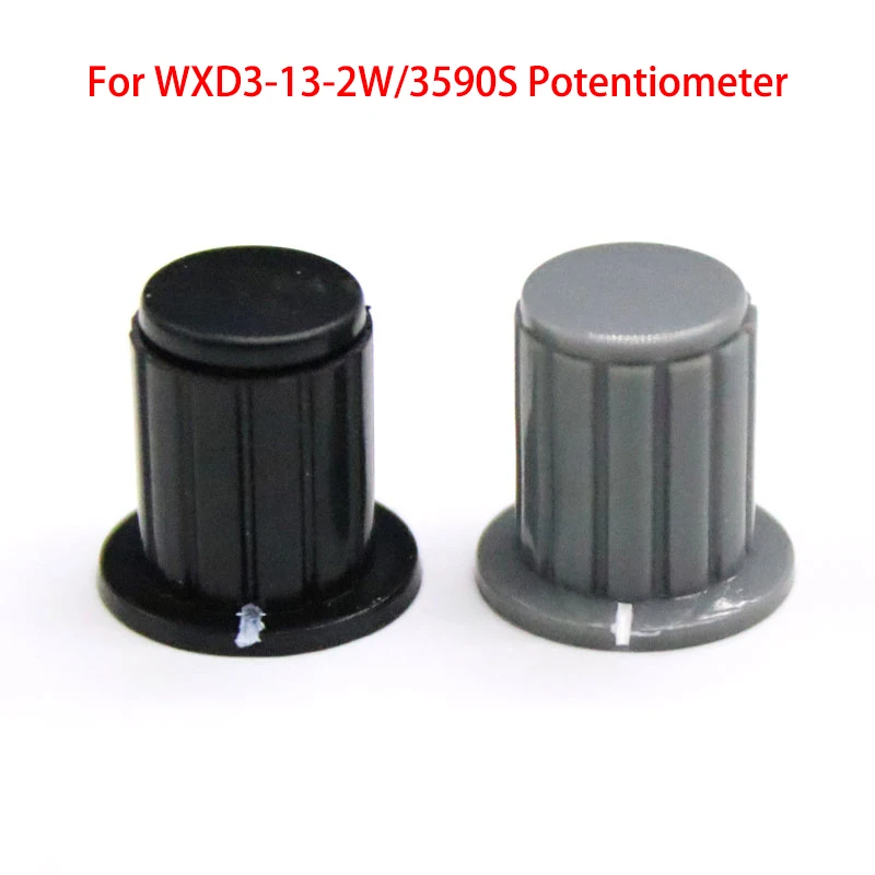 

2/5/10pcs Potentiometer Knob Adjustable Black Gray 4mm Insert Dia. Wirewound Potentiometers Cap for WXD3-13 WXD3-12 3590S