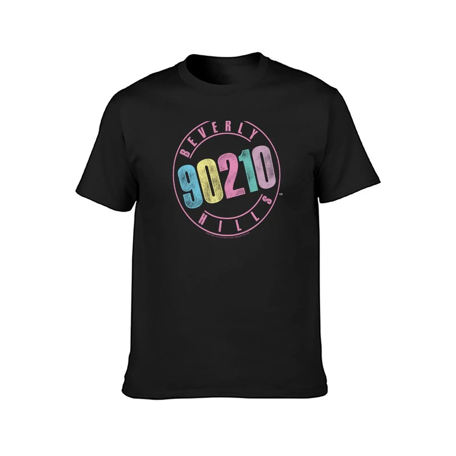 Beverly Hills, 90210 Vintage Pastel Retro Logo T-Shirt kawaii clothes plain tops mens plain t shirts