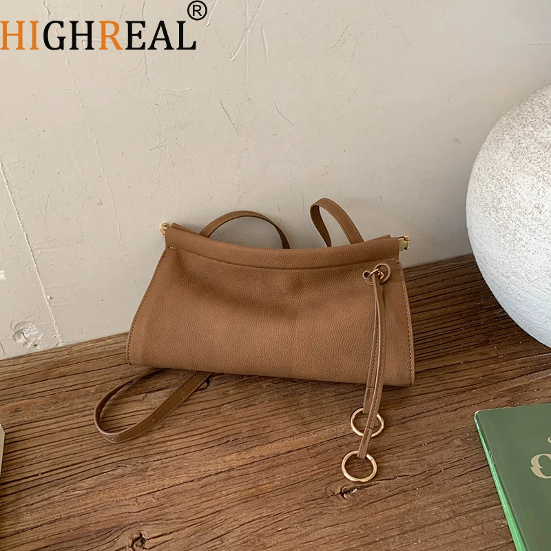 

Light Luxury Fashion High-end Leather Women's Bag New French Simple Casual Versatile Portable Single Shoulder Bag Trendy