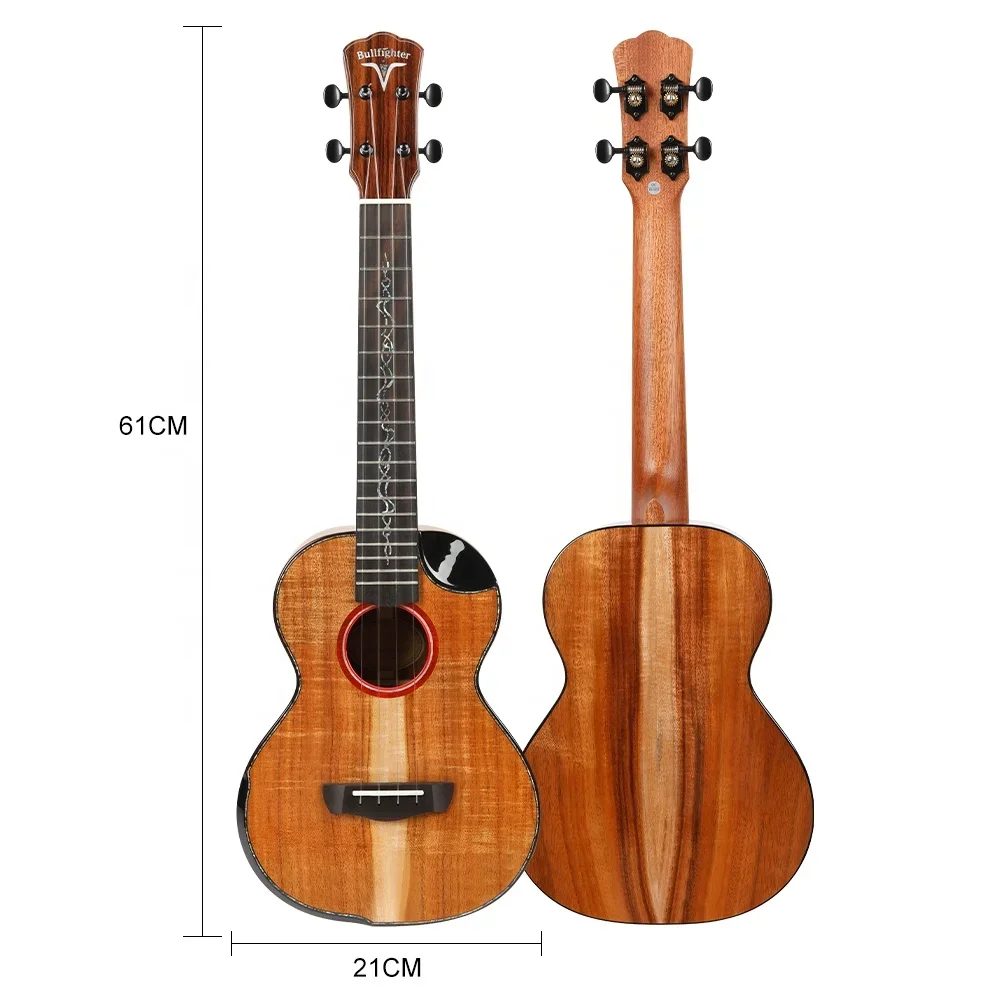 

All solid KOA uke A2T Bullfigher OEM 26 Inch High-grade Glossy All Solid Acacia Nylon strings tenors acoustic ukulele kits