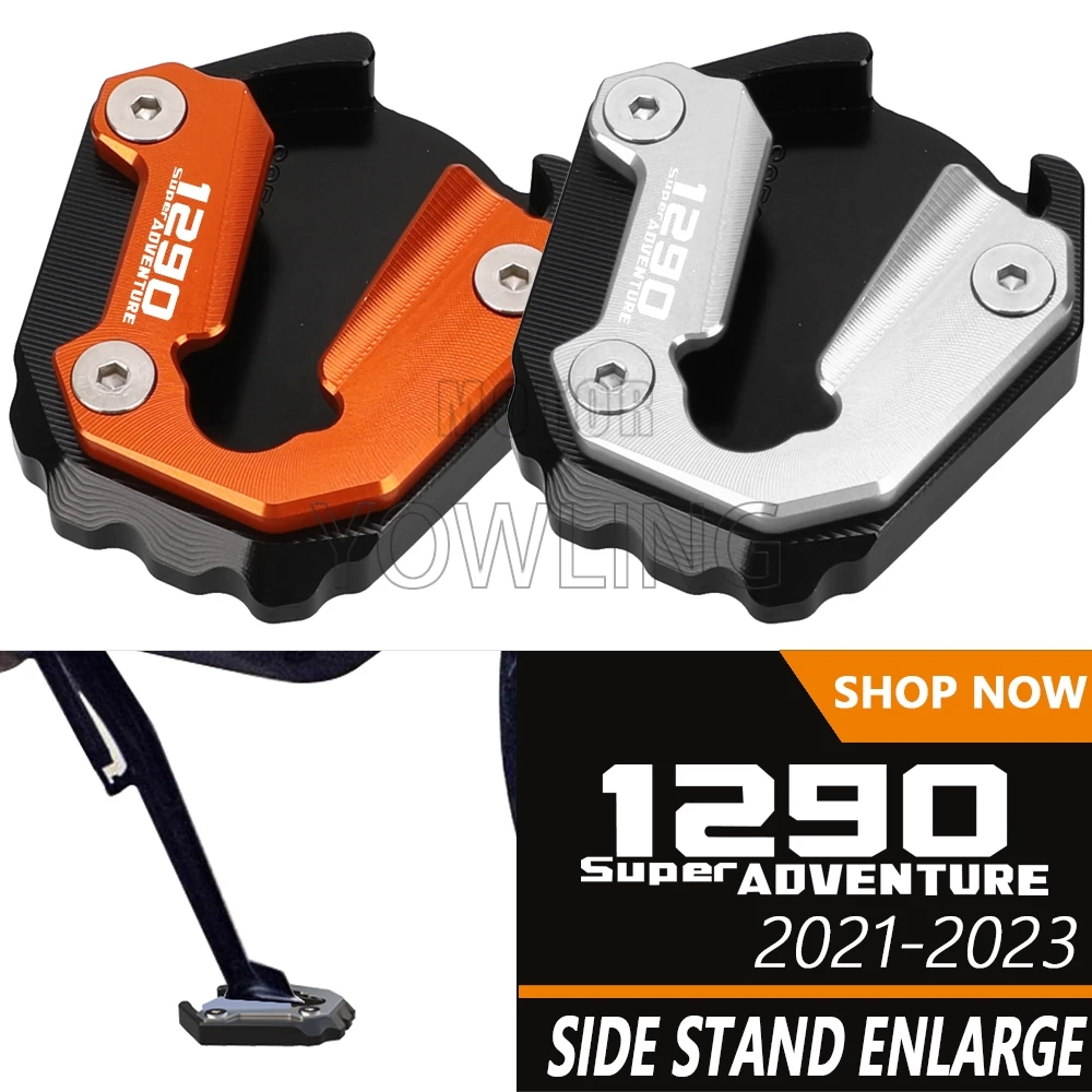 

Motorcycle CNC Kickstand Support Plate Foot Side Stand Enlarge Extension Pad For 1290 Super Adventure / S 2021 2022 2023 2024