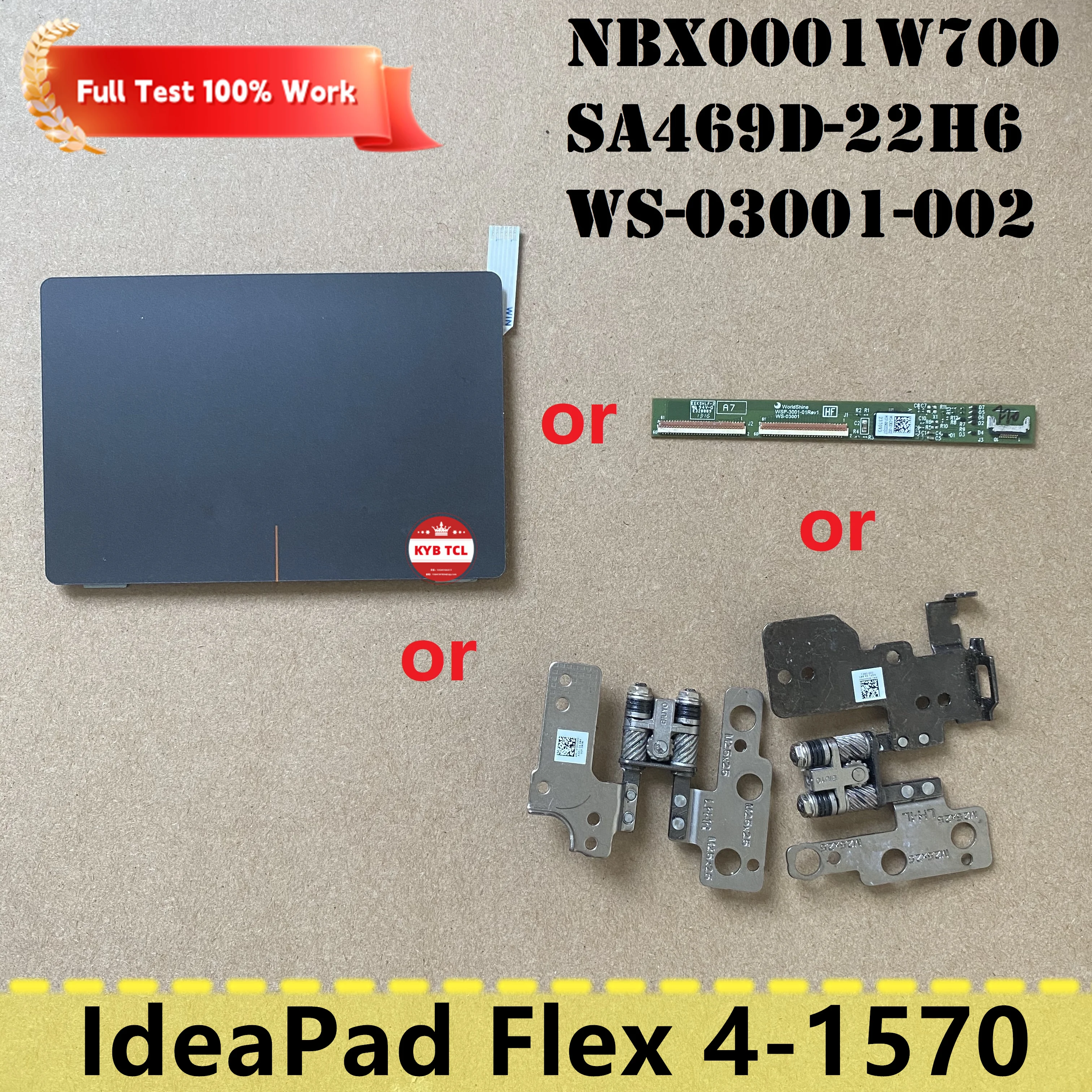 Left and Right LCD Panel Hinges or Touchpad Trackpad Board Cable or Digitiser Touch Control Board For Lenovo IdeaPad Flex 4-1570