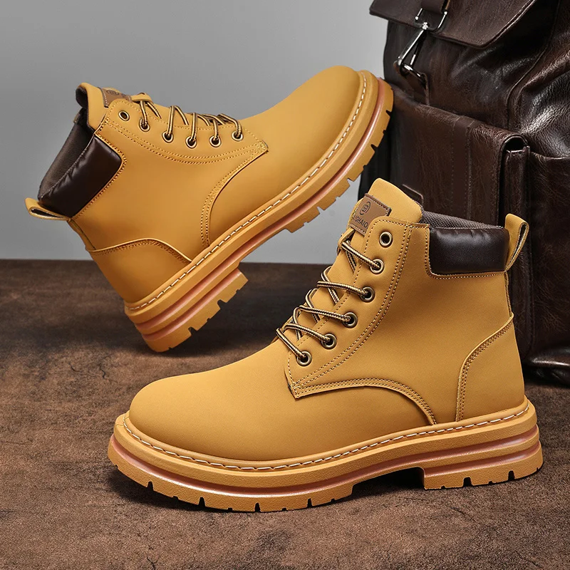 Herrenstiefel, Alltagstiefel für Outdoor-Aktivitäten, lässige Herrenstiefel, modische und vielseitige Schuhe, Freizeitstiefel. – Detail 2