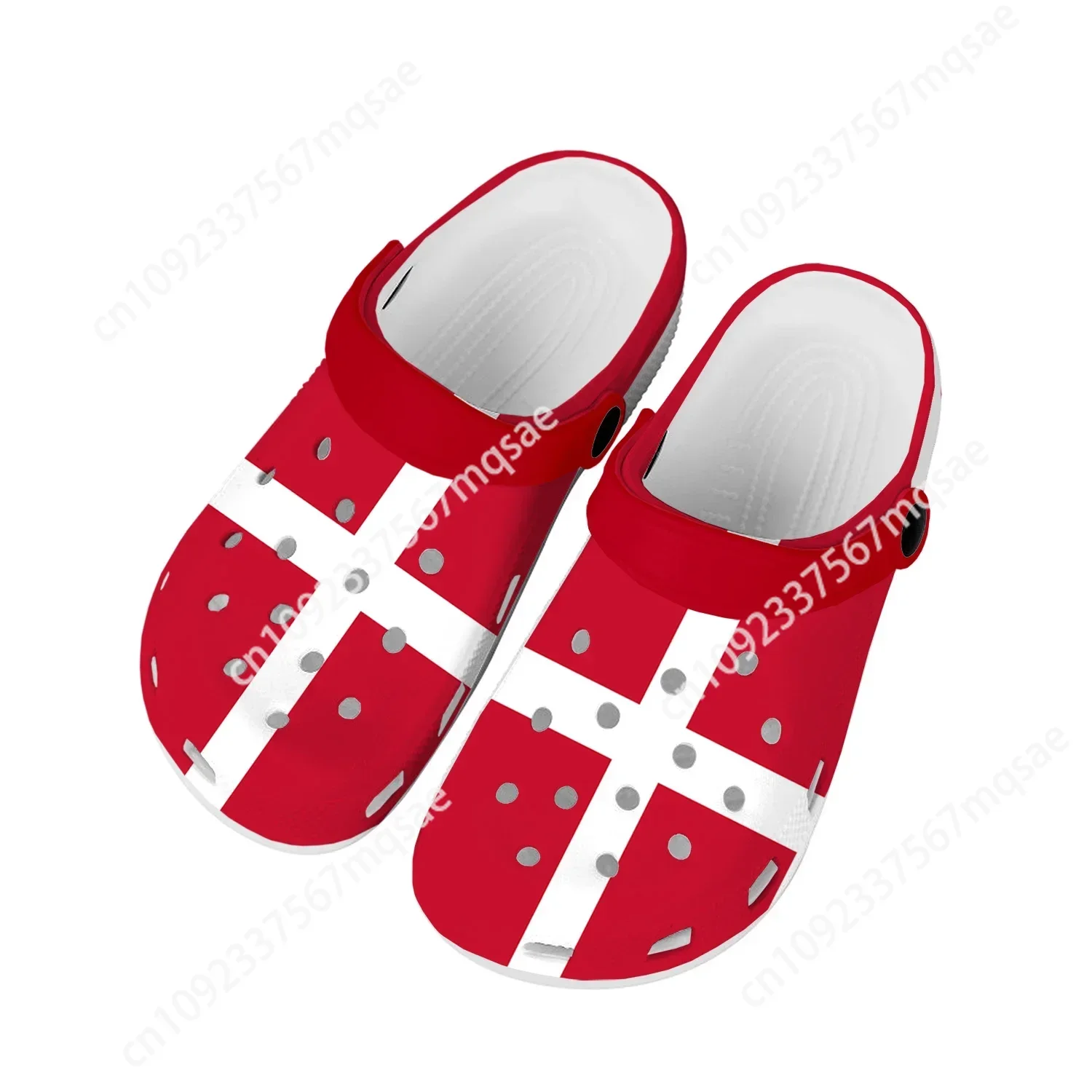 

Danish Flag Home Clogs Custom Water Shoes Mens Womens Teenager Denmark Shoe Garden Clog Breathable Beach Hole Slippers