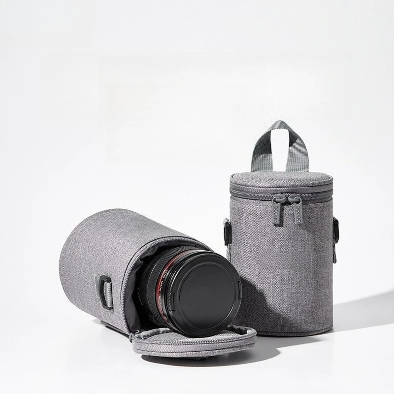 Luxury Camera Lens Bag Pouch Case for Canon Lens Nikon Sony Olympus Fuji DSLR Photography Accessories Shoulder Bag Backpack
