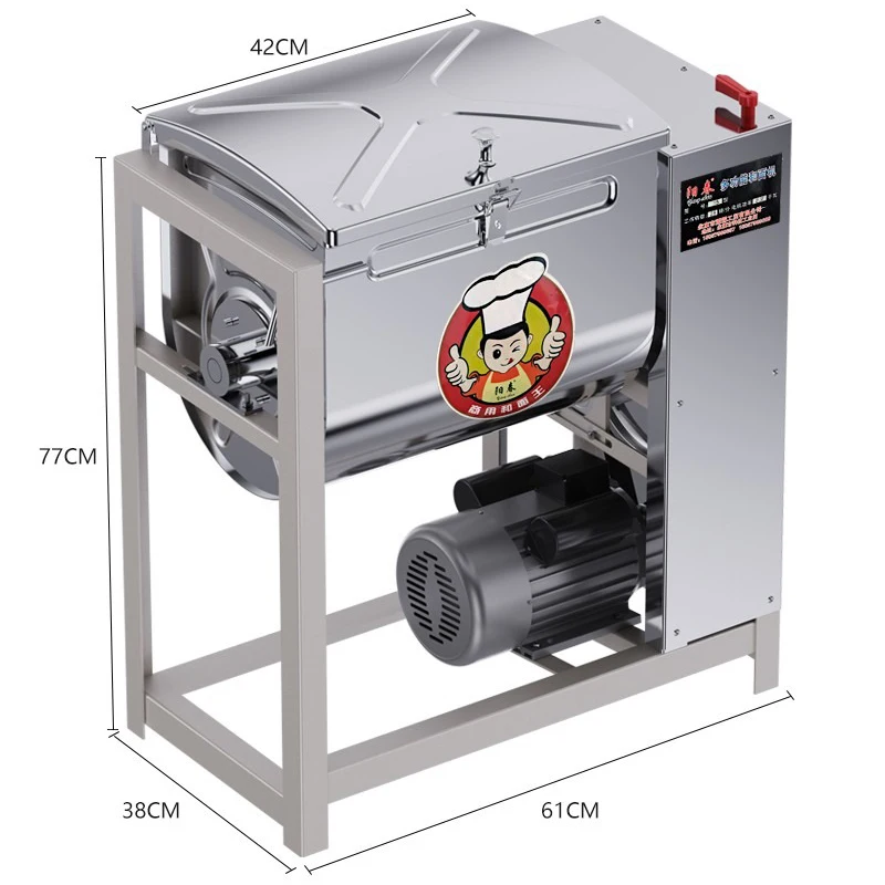 Máquina comercial para amasar fideos, mezclador de harina de gran capacidad, totalmente automático, 5-25KG