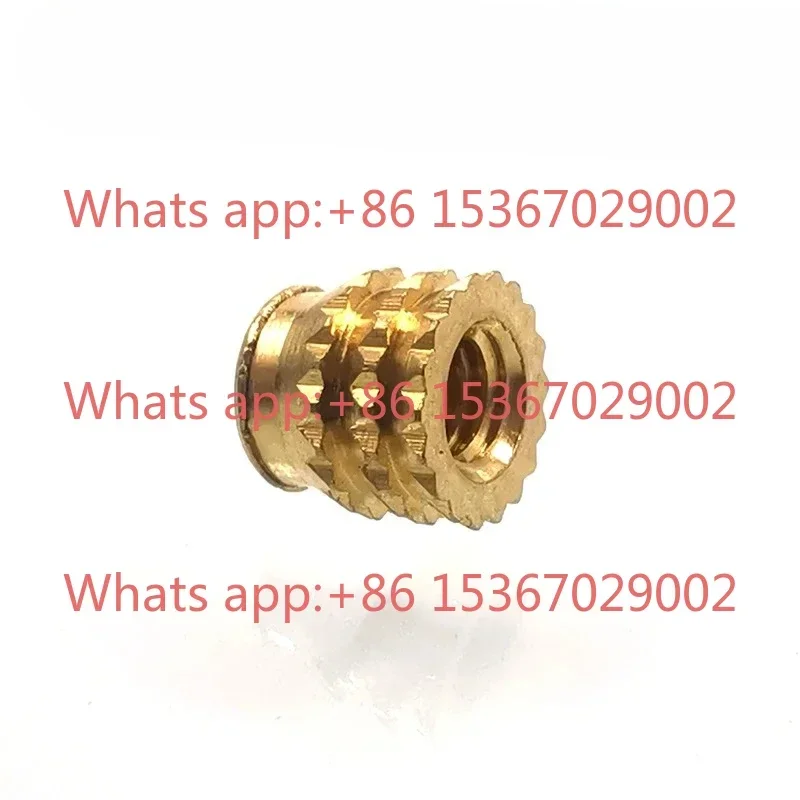 Cold pressed MB-M2M2.5M3M4M5M6M8 copper nut with rolled flower and barbed plastic embedded inlay