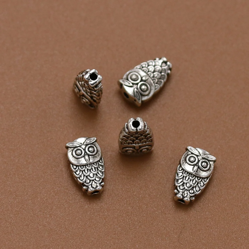 

50 шт., подвески в виде совы из сплава, серебряный набор подвесок «сделай сам», для ожерелья, браслета, изготовления ювелирных изделий, подвеска из сплава, подвеска