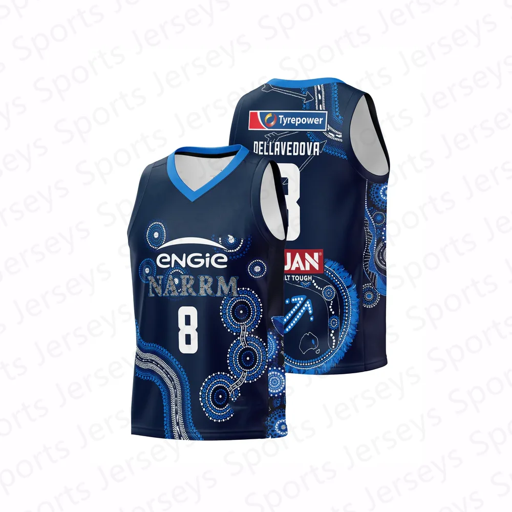 2024 New Australia Basketball Melbourne Basketball Jersey Summer Men Sports Vest Boy Basketball Training Jersey Fans Special Kit