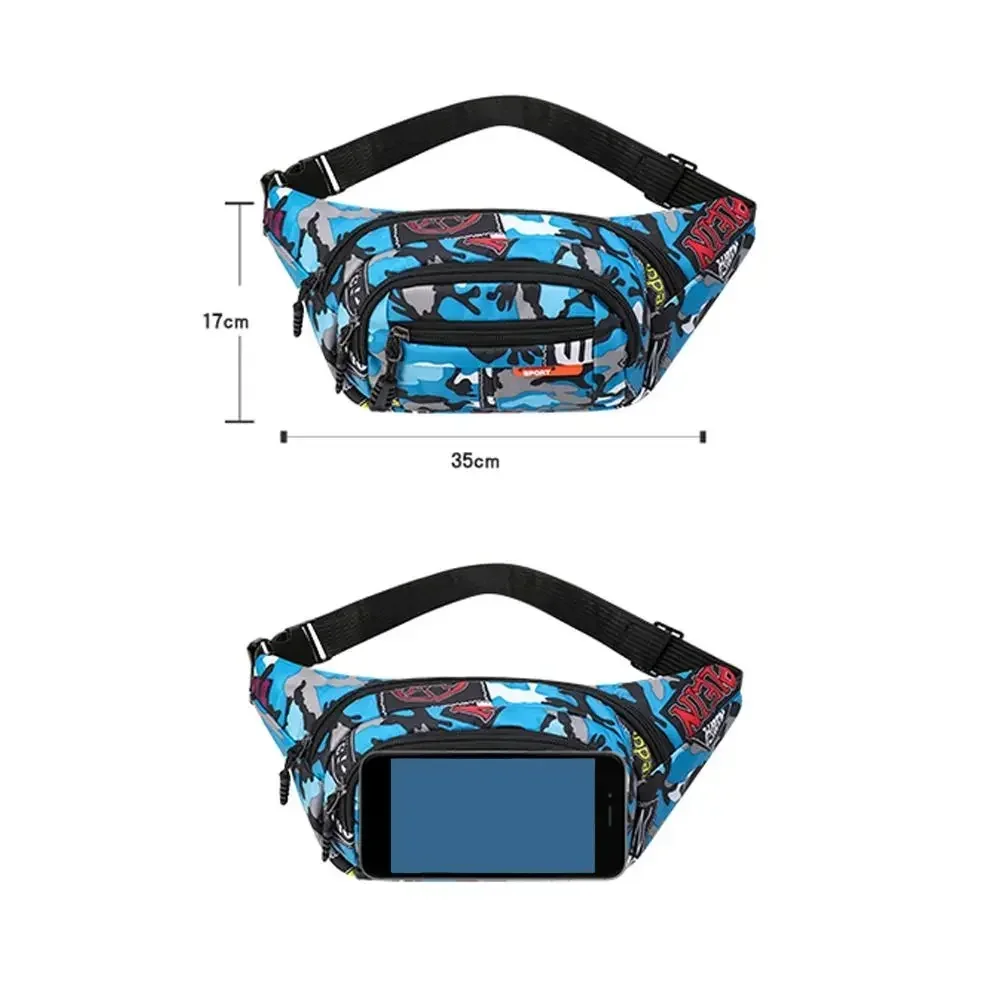 2024 Waterproof Waist Bag Korean-style high-capacity Outdoor Sports Fanny Pouch Canvas Banana Bag Women Men